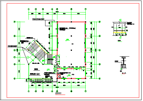 建筑图-西磁食堂2层设计平面cad施工图-图一