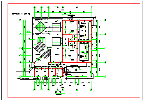 建筑图-西磁食堂2层设计平面cad施工图-图二