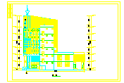 长30.53米 宽22.02米 6层2443.38平米框架不规则饭店cad建筑设计图-图一