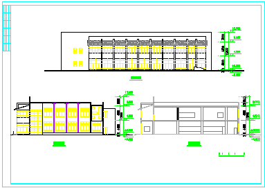 长46.5米 宽31.2米 2层学校食堂建筑方案cad设计图纸-图一
