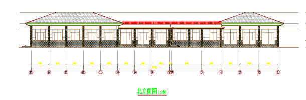 长51.75米 宽33米 单层餐厅娱乐宿舍综合建筑cad方案图-图一