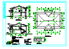 某二层办公楼混合结构全套设计cad施工全图_图1