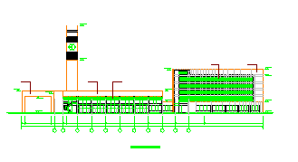 五层7633平方米长途汽车客运站建筑设计cad施工图-图一