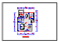 两层跃层户型室内装修设计cad方案施工图纸-图二