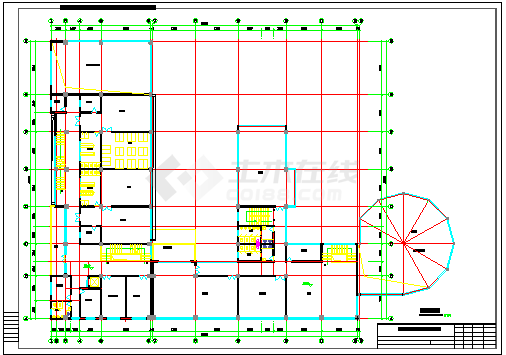 51.64米 乘以46.8米 3层住宅小区幼儿园及会所综合建筑cad方案设计图-图二