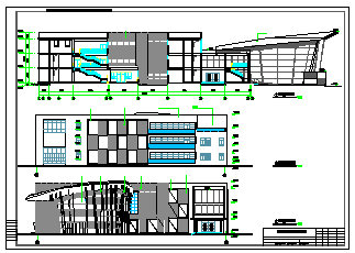 51.64米 乘以46.8米 3层住宅小区幼儿园及会所综合建筑cad方案设计图