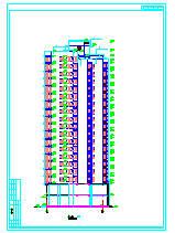 某高层小型公寓建筑施工cad设计图纸(平立剖面)-图二