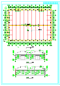 某纺织厂车间建筑设计施工cad图纸_图1