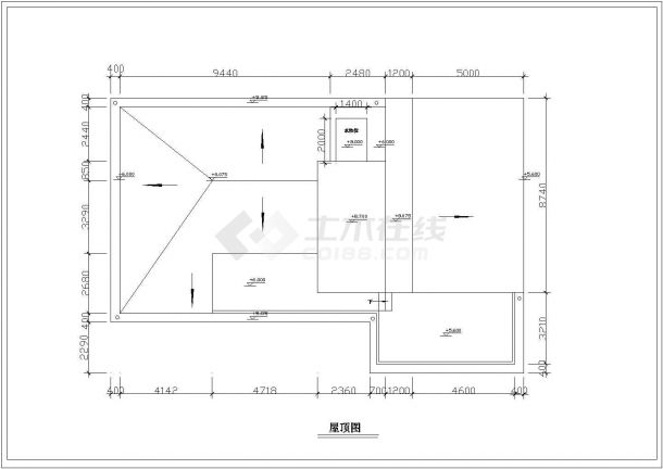 【扬州】某地多层农村住宅旧房全套改造施工设计cad图纸-图二