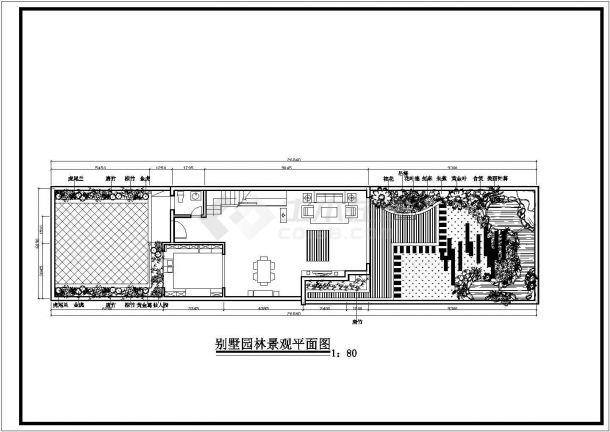 某别墅园林绿化规划设计cad景观平面图（含多种方案设计）-图二