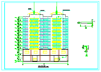 尖顶小高层住宅建筑楼cad方案设计图纸_图1