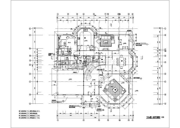 苏州某大型电子厂钢结构别墅全套建筑施工设计cad图纸-图二