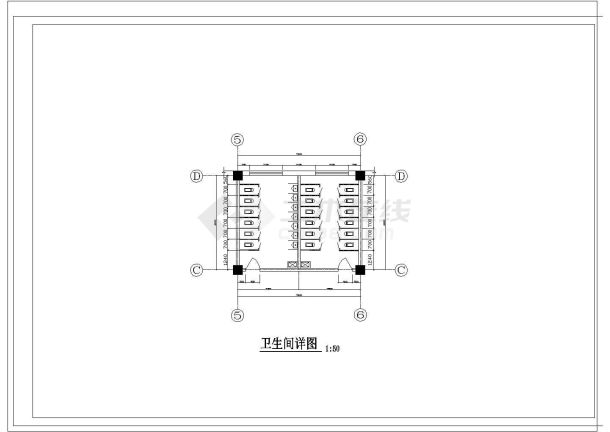 某平顶山社保局办公楼建筑CAD设计完整构造详细图-图二