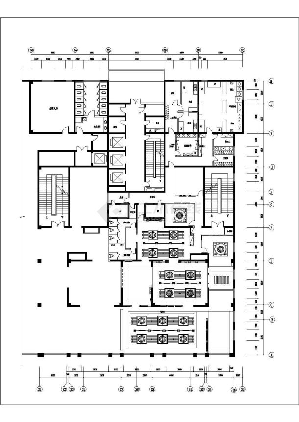 西安某高档西餐厅全套装修施工设计cad图纸-图一