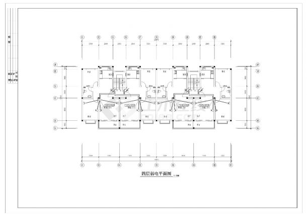 某商住两用式大楼电气照明施工cad图纸-图二