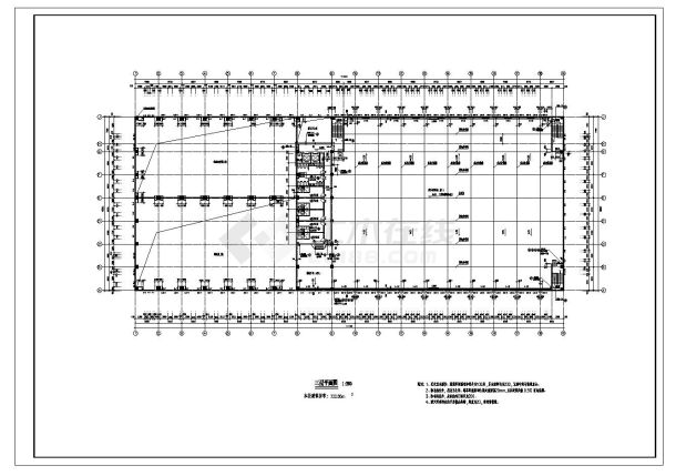 某三层体育馆建筑全套设计施工图-图二