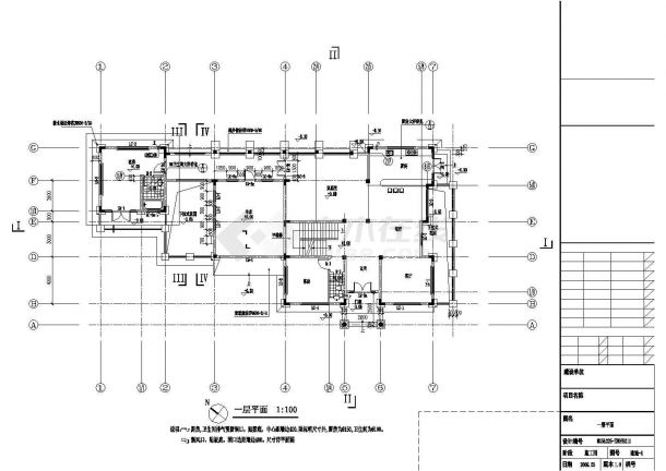 某别墅建筑结构设计方案CAD图纸-图二