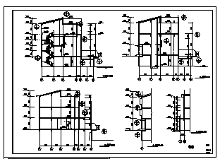 公寓设计，某三层带地下室老年公寓建筑施工cad图，含效果图-图二