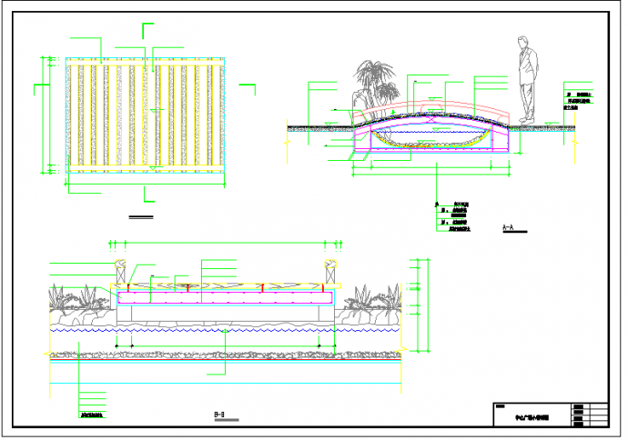 某中心广场小桥设计参考布置CAD图_图1