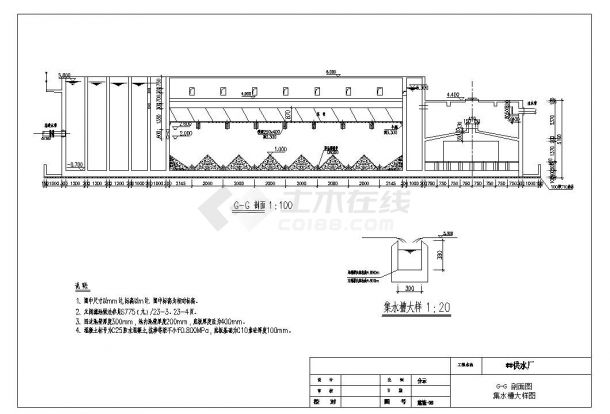 某地市供水厂CAD平面设计图-图二
