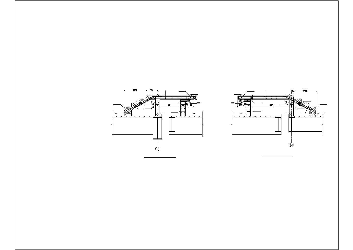 某抗震缝楼层高差结构设计参考布置详图