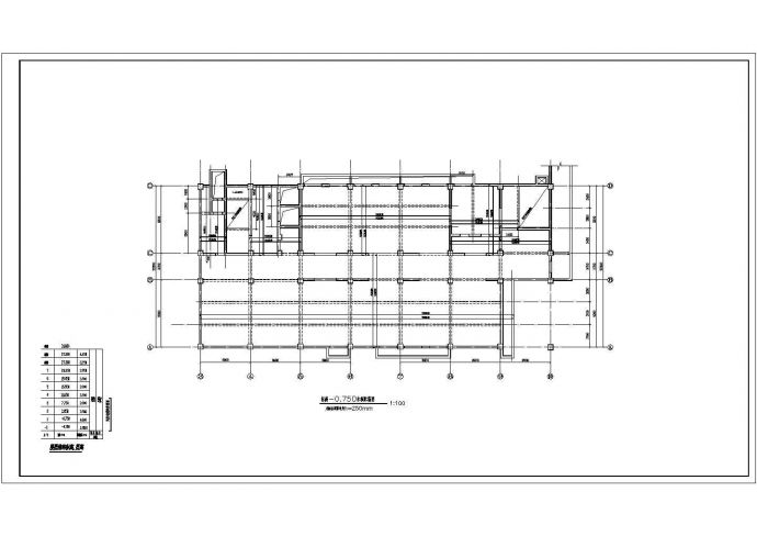 6层教学楼结构施工cad图(含人防工程设计)_图1