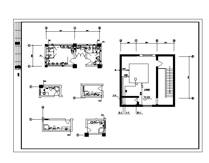 某高层住房楼CAD平面建筑图_图1