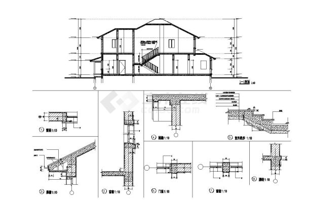 某乡村别墅CAD建筑平面设计图-图一