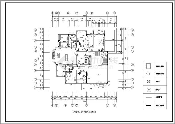 某地精品二层别墅地暖及新风系统设计全套施工图-图二