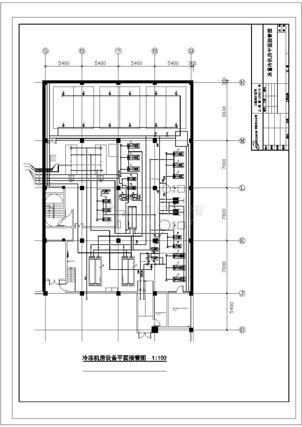 某冰蓄冷机房接管设计参考布置CAD详图-图二