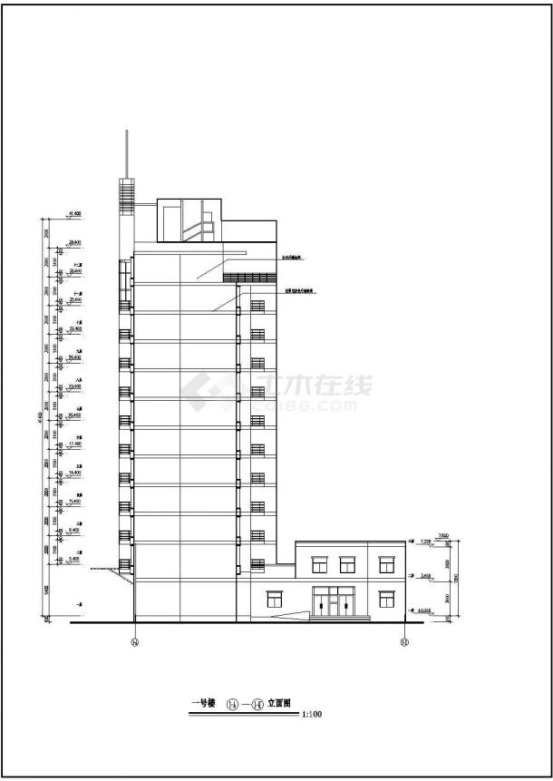 某地高档住宅楼建筑全套设计图纸-图一