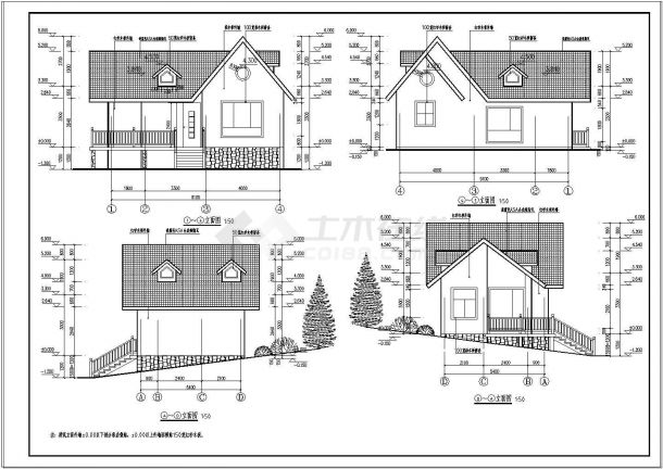 木屋建筑CAD详图-图一