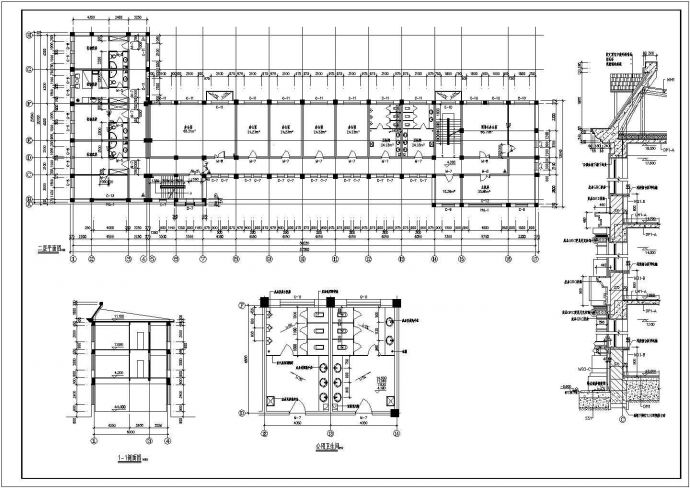 某安微六安市社保局办公楼工程建筑CAD大样详细构造图_图1