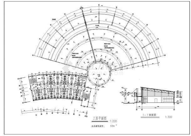 某汽车站建筑CAD平面设计图-图二