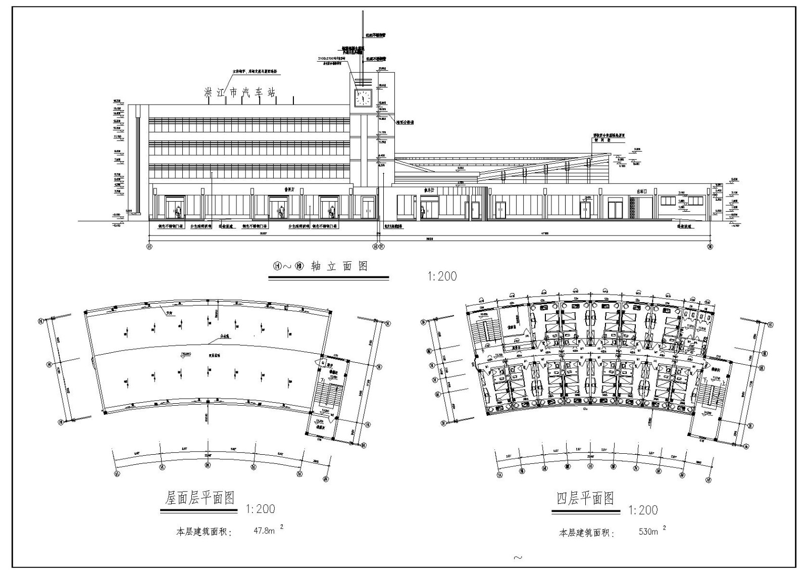 某汽车站建筑CAD平面设计图