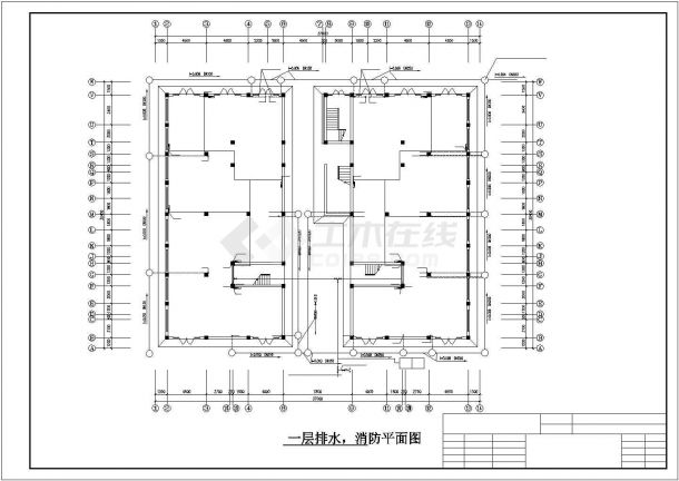 某多层商住楼水电气消防系统设计参考布置CAD详图-图二