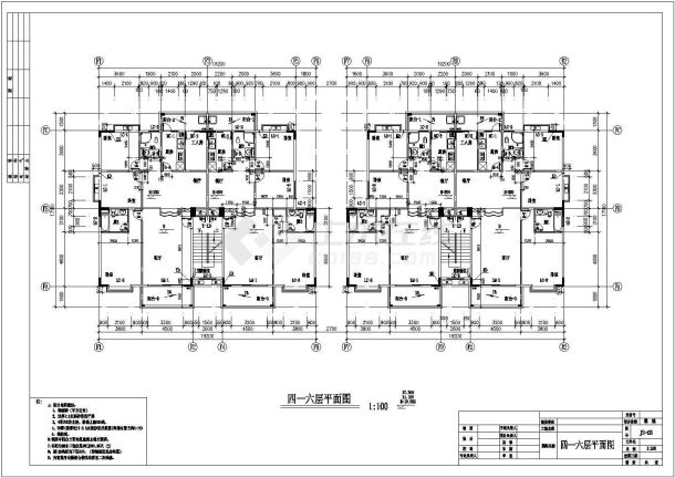 【郫县】带底商小高层住宅楼建筑设计cad施工图-图一