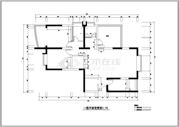 欧派橱柜【某著名设计师】多层住宅楼室内装修cad施工图纸-图二