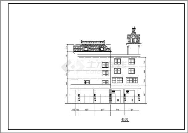 某地一套大型商住房建筑施工图纸-图一