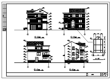 某村三层简单实用的新型农村住宅建筑施工cad图_住宅施工_图1