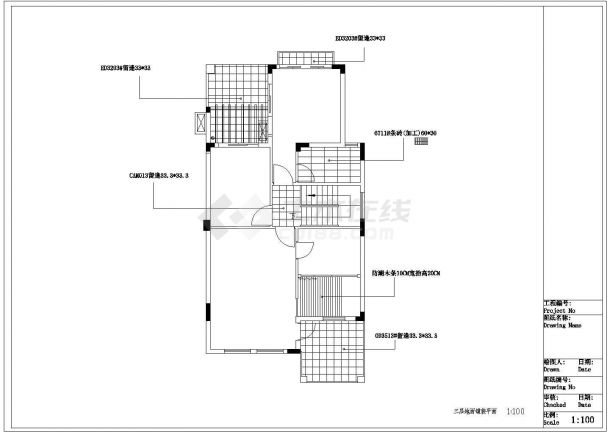 3层：长13.3米 宽7.3米 紫罗兰现代欧式混合风格建筑设计施工图-图一