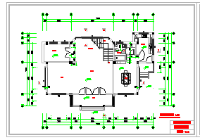 三层仿古别墅建筑设计cad方案施工图纸_图1