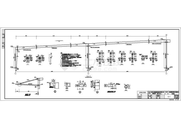 某物流中心中转库工程设计cad全套结构施工图（含建筑设计，含给排水设计，含电气设计，含设计说明）-图二
