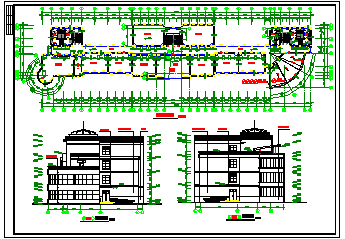 某学校建筑施工CAD基础平面布置参考图-图二
