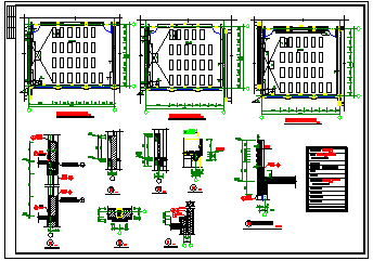 某学校建筑施工CAD基础平面布置参考图