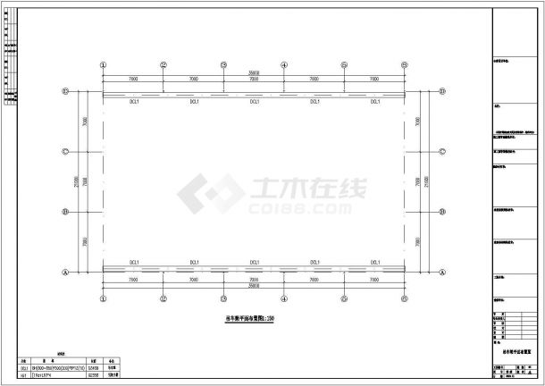 某22*7米单层单山单跨门式刚架厂房设计cad全套结构施工图（含设计说明）-图二