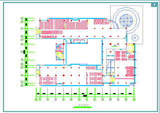 四川农大图书馆建筑cad设计图纸-图一