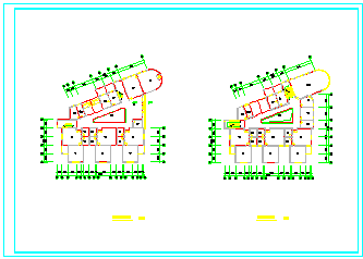 某2层幼儿园平立面建筑cad施工图-图二