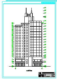高层富康大厦办公楼建筑cad设计图