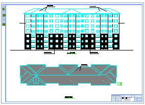 【7层】4000房地产公司住宅楼cad设计（建筑图、结构图、计算书、开题报告、任务书等资料）-图二